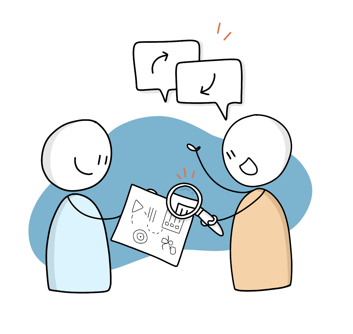 Infographics met eenvoudige illustraties voor bedrijven